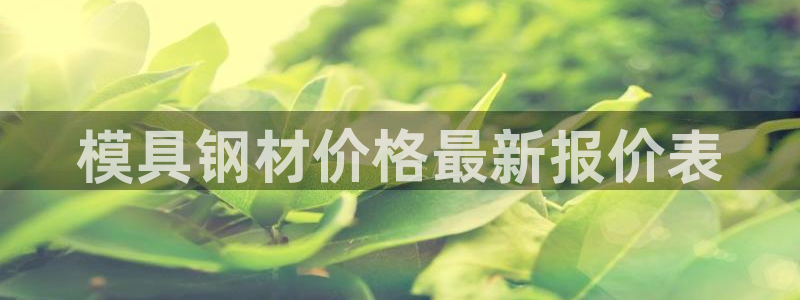 太阳集团电子游戏有限公司：模具钢材价格最新报价表